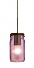 Besa Lighting J-MILO4PL-BR - Besa Pendant For Multiport Canopy Milo 4 Bronze Purple 1x40W Medium Base A15