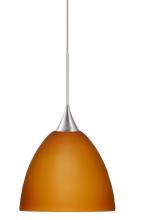 Besa Lighting 1XT-757080-SN - Besa Pendant Sasha Satin Nickel Amber Matte 1x50W GY6.35