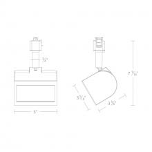 WAC US L-3020W-CS-BK - Ocularc 3020W - 5CCT Wall Wash Track Luminaire