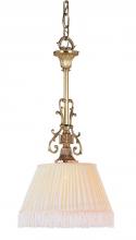 Crystorama 1380-PB - Manchester 1 Light Olde Brass Pendant