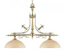 Crystorama 1392-PB - Manchester 2 Light Polished Brass Chandelier