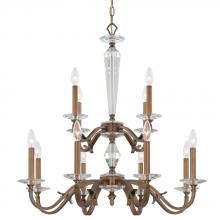 Crystorama 2239-RB - Crystorama Hugo 12 Light Roman Bronze Chandelier