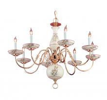 Crystorama 4170-PB-R - Crystorama 8 Light Polished Brass Chandelier