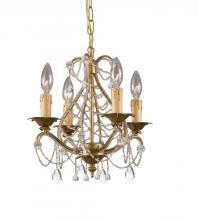 Crystorama 4714-GL-CL-MWP - Crystorama Paris Market 4 Light Gold Leaf Mini Chandelier II