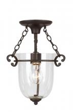 Crystorama 5760-BU-CL - Crystorama 1 Light Bronze Umber Glass Pendant