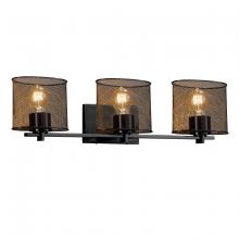 Justice Design Group MSH-8443-30-MBLK - Era 3-Light Bath Bar