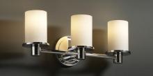 Justice Design Group FSN-8513-10-OPAL-DBRZ - Rondo 3-Light Bath Bar