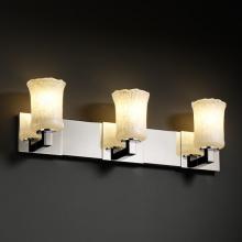 Justice Design Group GLA-8923-16-WHTW-NCKL - Modular 3-Light Bath Bar