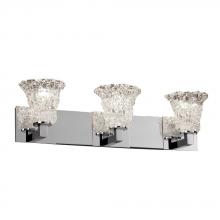 Justice Design Group GLA-8923-20-LACE-MBLK - Modular 3-Light Bath Bar