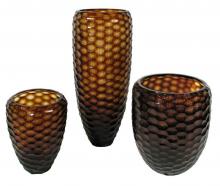 Oggetti Luce 19-TPZ/1802 - HONEYCOMB CUT VASE, MD, TPZ