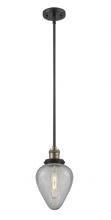 Innovations Lighting 201S-BAB-G165 - Geneseo - 1 Light - 7 inch - Black Antique Brass - Stem Hung - Mini Pendant