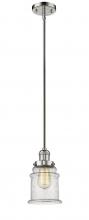 Innovations Lighting 201S-PN-G184-LED - Canton - 1 Light - 7 inch - Polished Nickel - Stem Hung - Mini Pendant