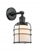 Innovations Lighting 203-BK-G51-CE-LED - Bell Cage - 1 Light - 6 inch - Matte Black - Sconce