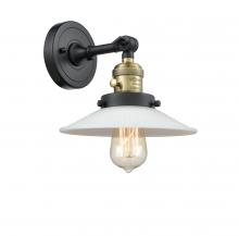 Innovations Lighting 203SW-BAB-G1-LED - Halophane - 1 Light - 9 inch - Black Antique Brass - Sconce