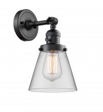 Innovations Lighting 203SW-BK-G62-LED - Cone - 1 Light - 6 inch - Matte Black - Sconce