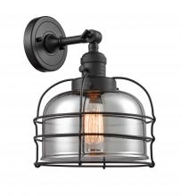 Innovations Lighting 203SW-BK-G73-CE-LED - Bell Cage - 1 Light - 9 inch - Matte Black - Sconce