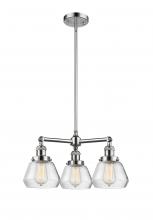 Innovations Lighting 207-PC-G172-LED - Fulton - 3 Light - 22 inch - Polished Chrome - Stem Hung - Chandelier