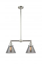 Innovations Lighting 209-PN-G43-L - Cone - 2 Light - 21 inch - Polished Nickel - Stem Hung - Island Light