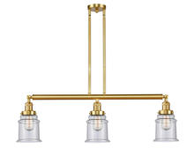 Innovations Lighting 213-SG-G184 - Canton - 3 Light - 39 inch - Satin Gold - Stem Hung - Island Light