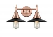 Innovations Lighting 447-2W-AC-M6-BK - Railroad - 2 Light - 17 inch - Antique Copper - Bath Vanity Light