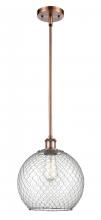 Innovations Lighting 516-1S-AC-G122-10CSN-LED - Farmhouse Chicken Wire - 1 Light - 10 inch - Antique Copper - Mini Pendant