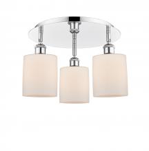 Innovations Lighting 516-3C-PC-G111 - Cobbleskill - 3 Light - 17 inch - Polished Chrome - Flush Mount