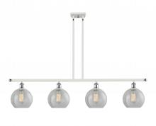 Innovations Lighting 516-4I-WPC-G125 - Athens - 4 Light - 48 inch - White Polished Chrome - Cord hung - Island Light