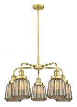  916-5CR-SG-G146 - Chatham - 5 Light - 26 inch - Satin Gold - Chandelier