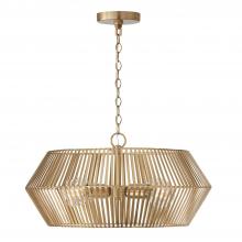 Capital 330341MA - 4-Light Angular Metal Pendant in Matte Brass