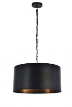 Elegant LD6015D20BK - Miro Collection Pendant D20 H11.75 Lt:3 Vintage Black Finish