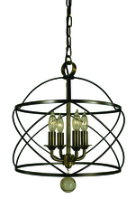 Framburg 4414 MB - 4-Light Mahogany Bronze Nantucket Chandelier