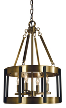 Framburg 4664 SP/PN - 4-Light Satin Pewter/Polished Nickel Pantheon Pendant