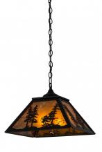 Meyda White 133566 - 16" Square Tall Pines Pendant