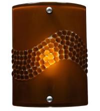 Meyda White 133700 - 8.25"W Metro Fusion Amber Pietre Wall Sconce