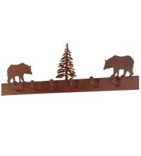 Meyda White 134606 - 36"L Bear on the Loose 6 Hooks Coat Rack