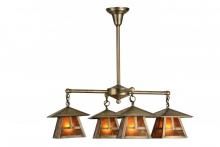 Meyda White 151753 - 30"W Stillwater "T" Mission 4 LT Chandelier