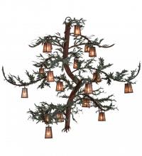 Meyda White 154790 - 91"W Pine Branch Valley View 18 LT Chandelier