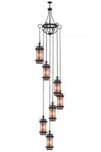 Meyda White 156603 - 45" Wide Castellon 7 Light Cascading Pendant