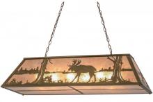 Meyda White 159030 - 48"L Moose at Lake Oblong Pendant