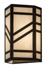 Meyda White 181185 - 7"W Santa Fe Wall Sconce