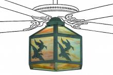 Meyda White 22339 - 13"W Ducks in Flight Fan Light