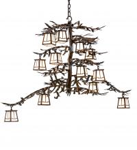 Meyda White 223801 - 48" Long Pine Branch 12 Light Chandelier