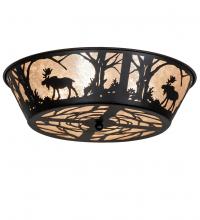 Meyda White 225869 - 23" Wide Moose at Dawn Flushmount