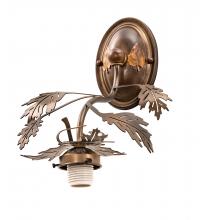 Meyda White 22823 - 9" Wide Oak Leaf Wall Sconce Hardware