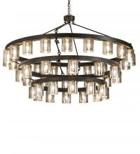 Meyda White 231475 - 70" Wide Loxley Horizon Ring 44 Light Three Tier Chandelier..