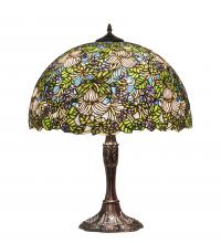 Meyda White 232797 - 26" High Trillium & Violet Table Lamp