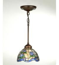 Meyda White 23793 - 7"W Roseborder Mini Pendant