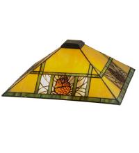 Meyda White 156887 - 17"Sq Pinecone Ridge Shade