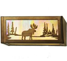 Meyda White 98902 - 16"W Moose at Lake Vanity Light